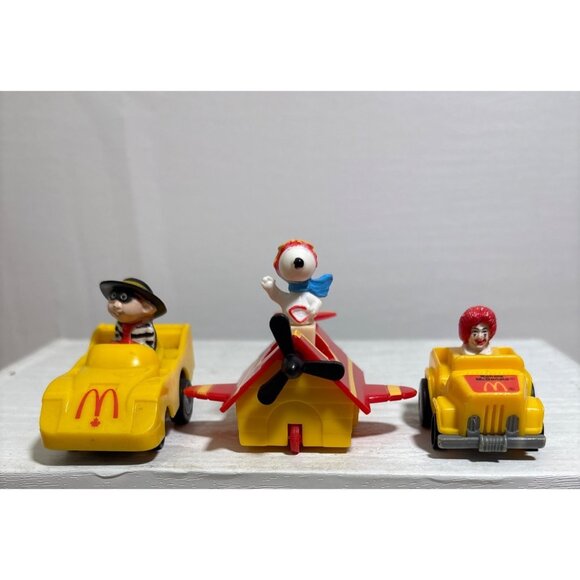 Vintage McDonalds 1990s Snoopy & Friends Happy Meal Toys Set Of 3 - Picture 2 of 12